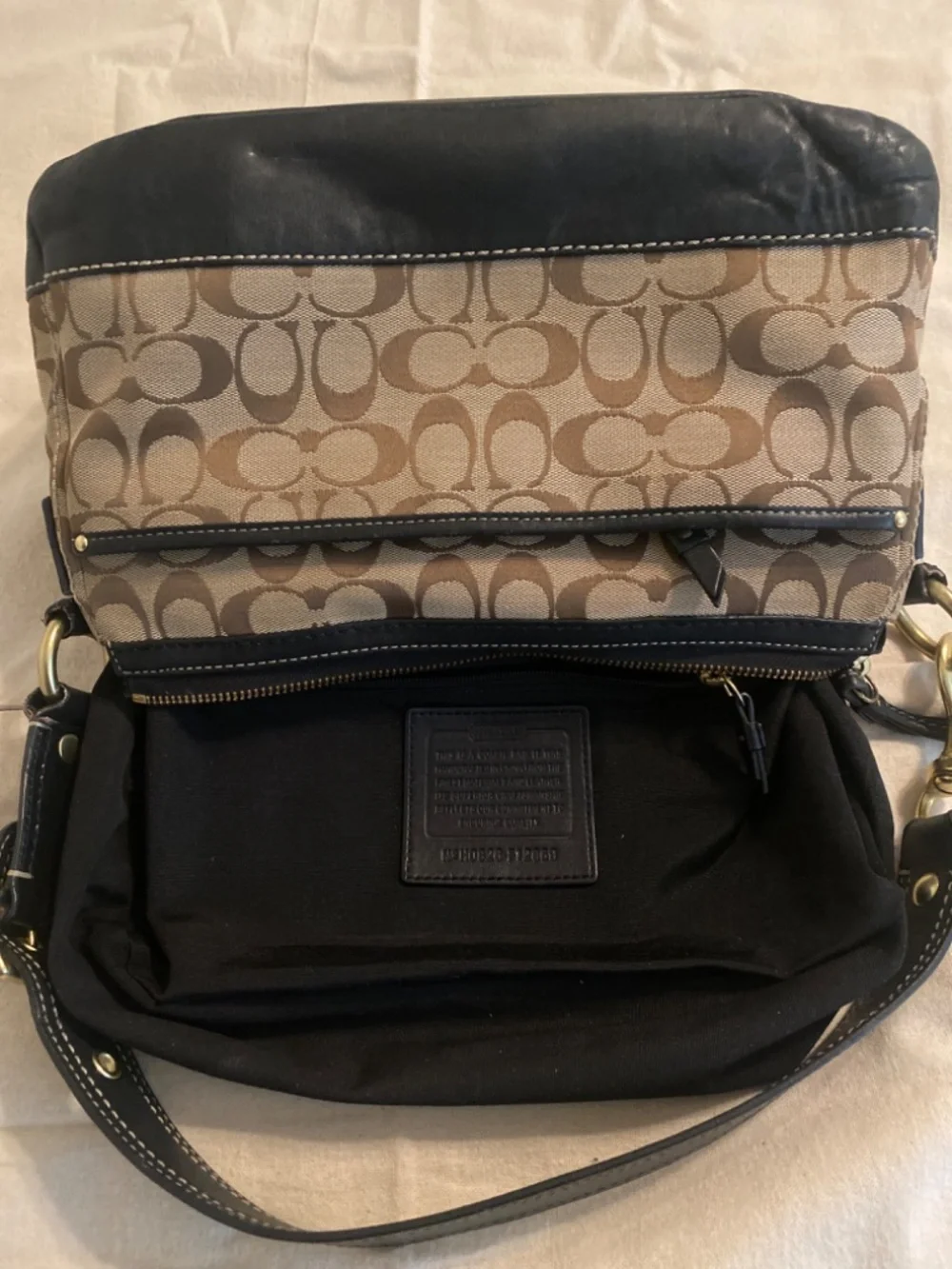 Coach Legacy Signature Turn Lock Shoulder Bag H0826-F12869